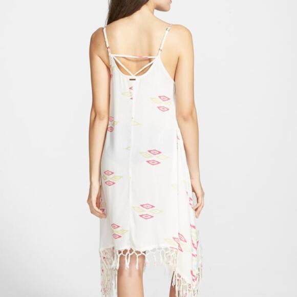 Billabong Sunlit Summer Print Fringe Dress Small - Picture 6 of 6